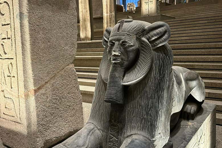 A statue of the Sphinx