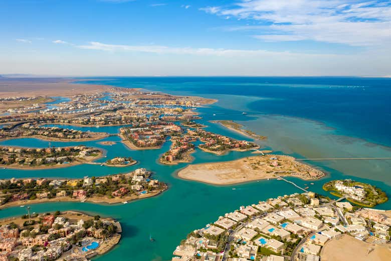 Aerial view of El Gouna